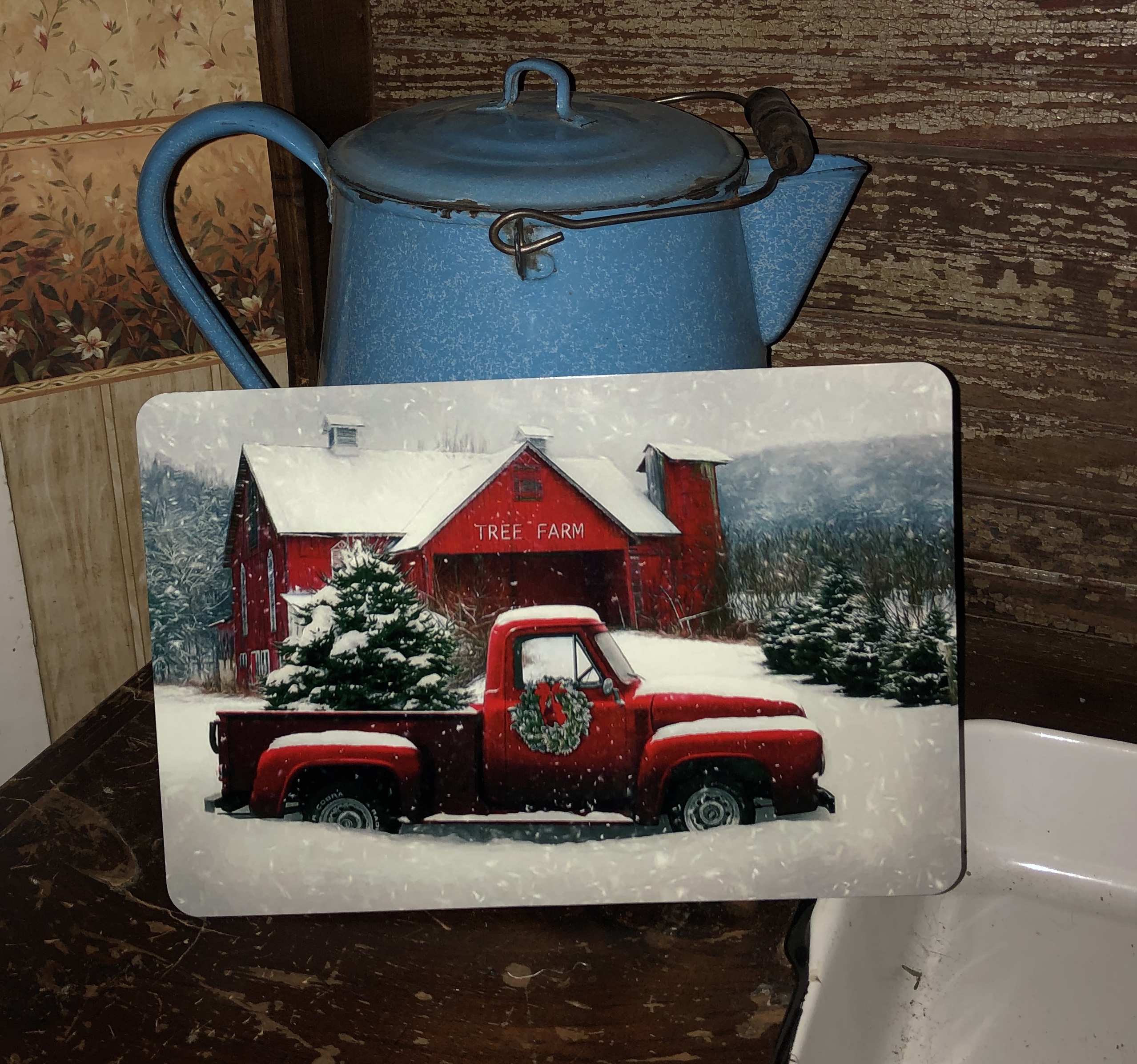 Farm House Charm made with sublimation printing