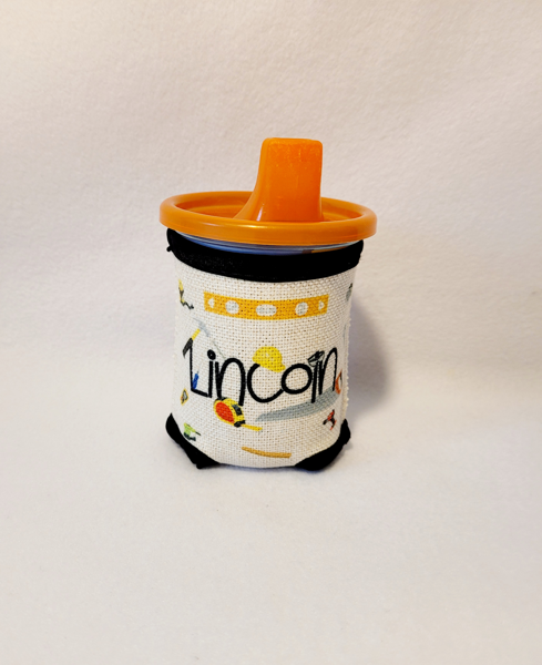 Kids wanna be like dad sippy hugger  made with sublimation printing