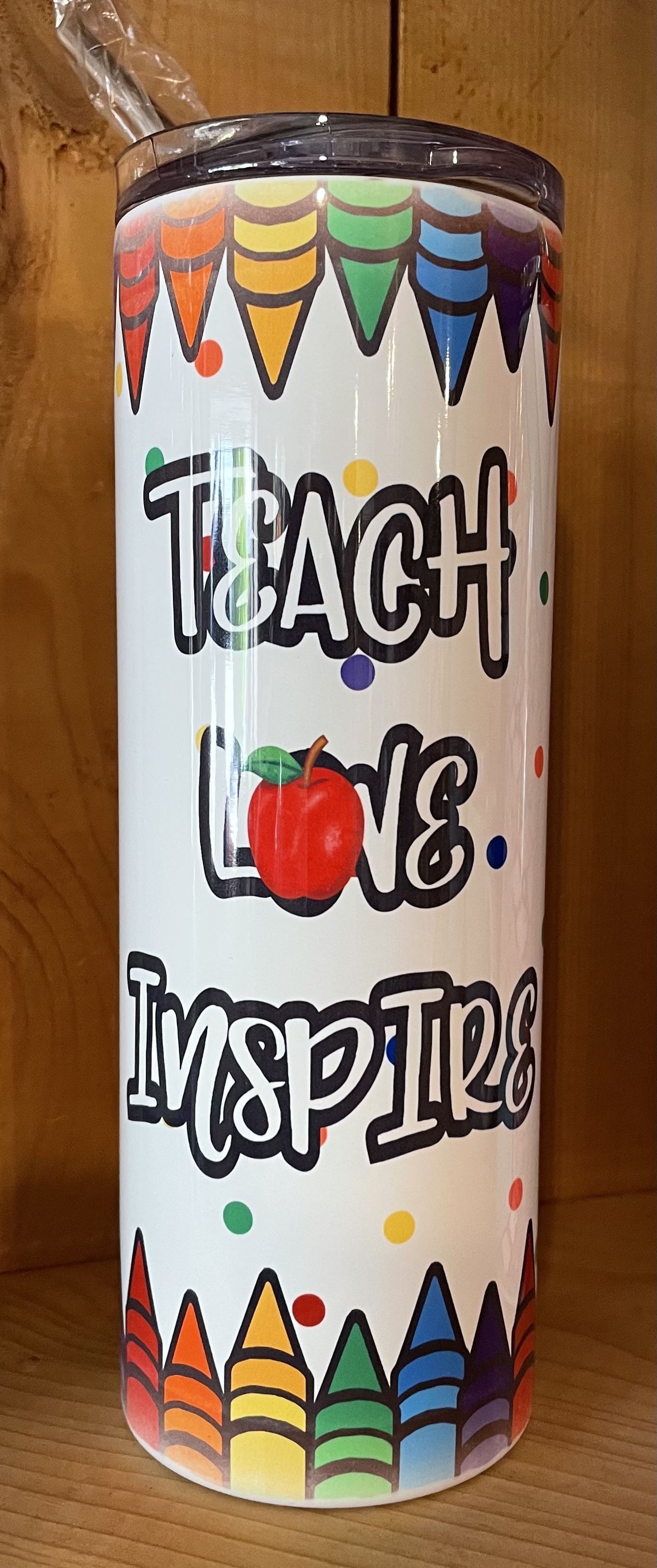 Teacher tumbler made with sublimation printing
