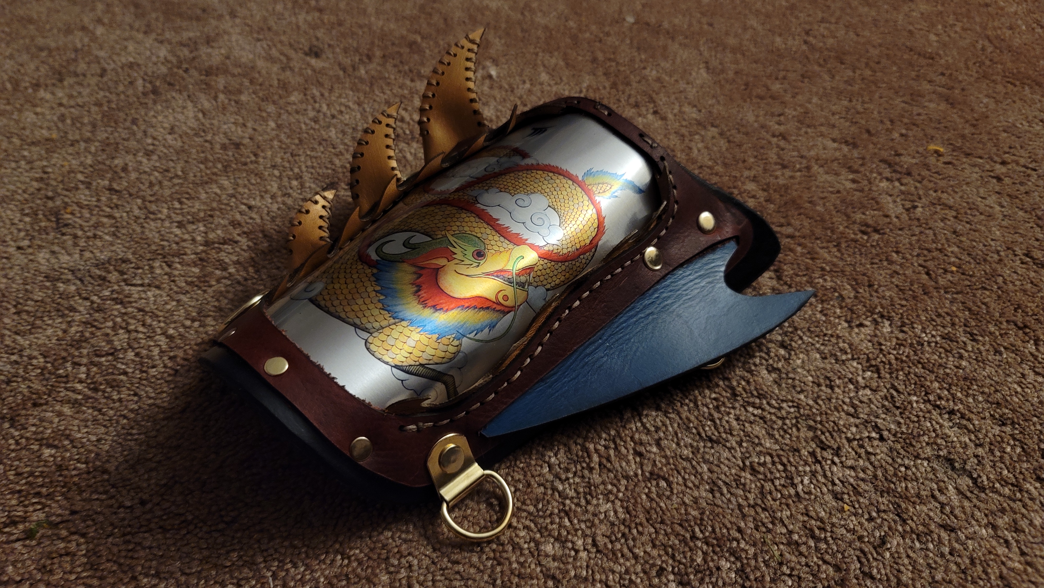 Leather Dragon Vanguard Bracers made with sublimation printing