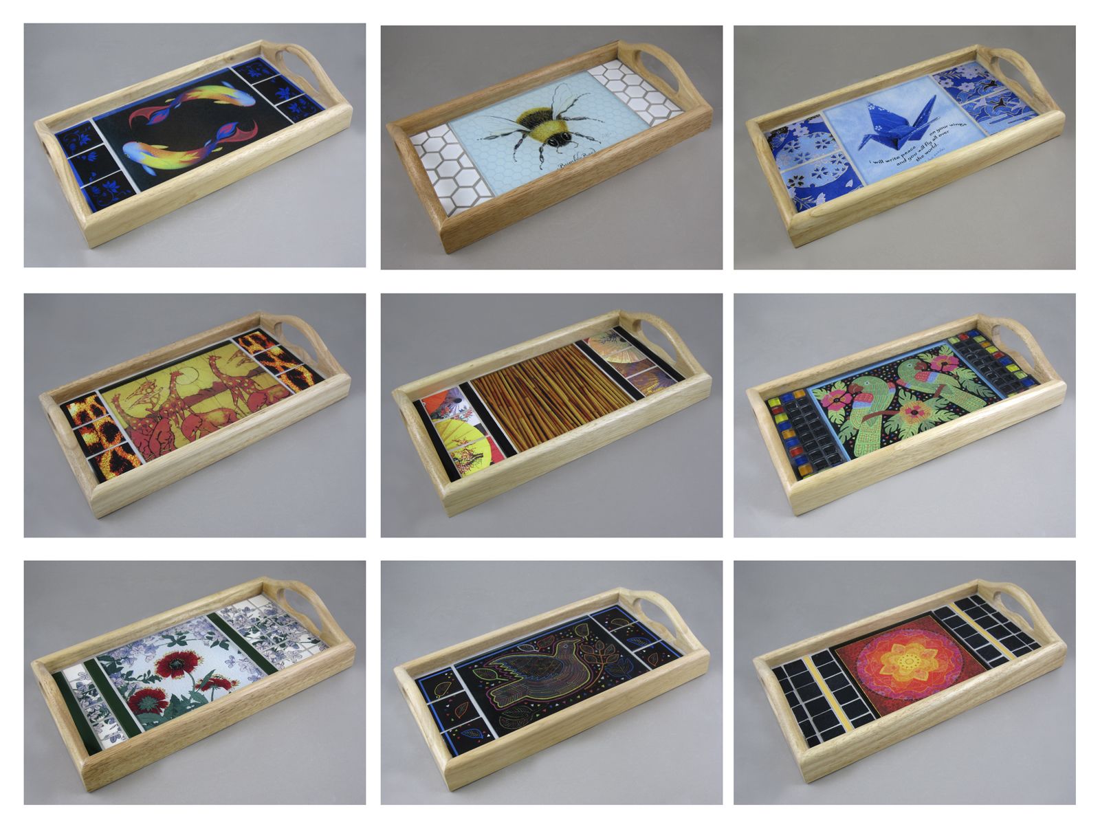 Serving Trays made with sublimation printing