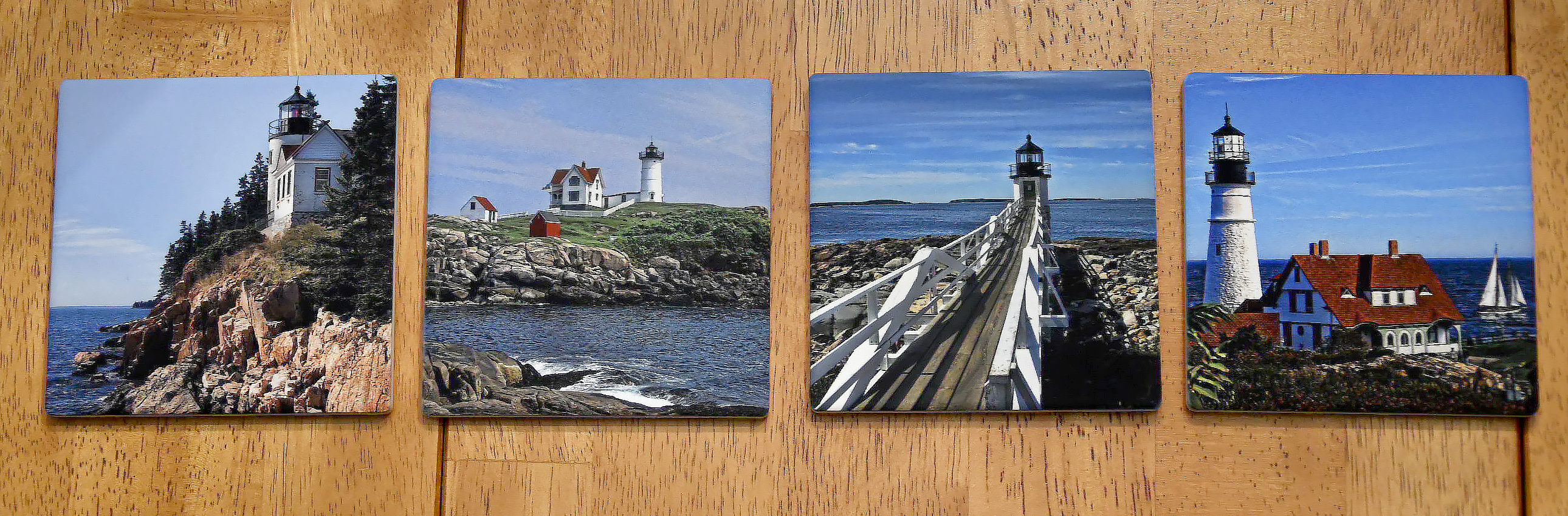 Maine Lighthouses made with sublimation printing
