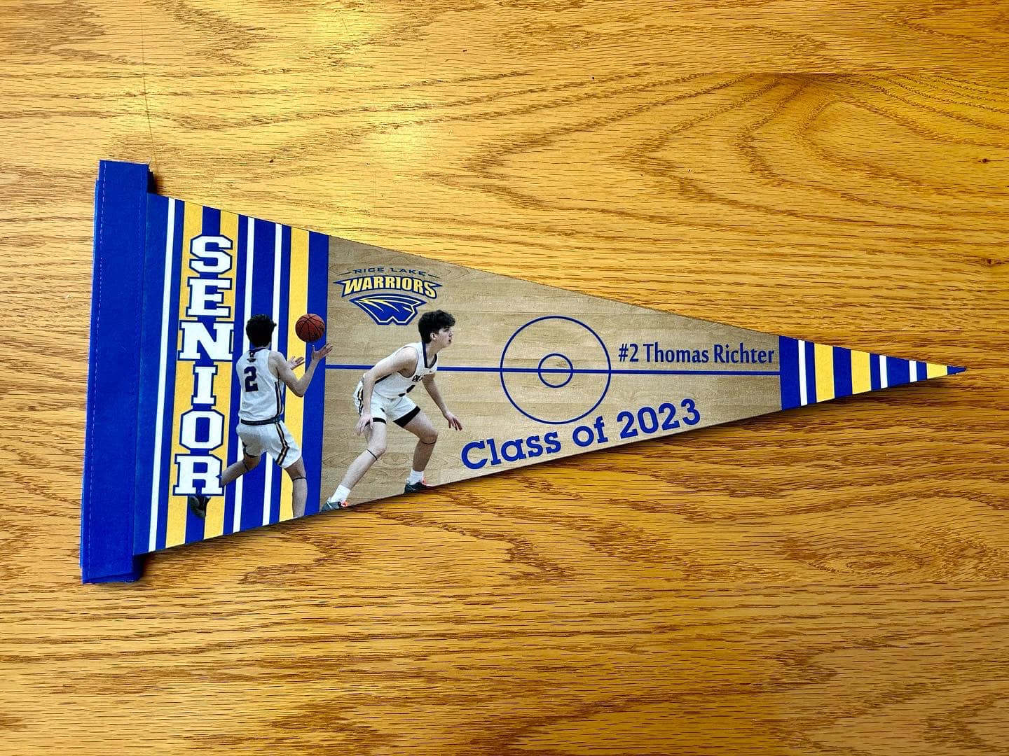 Basketball Pennant made with sublimation printing