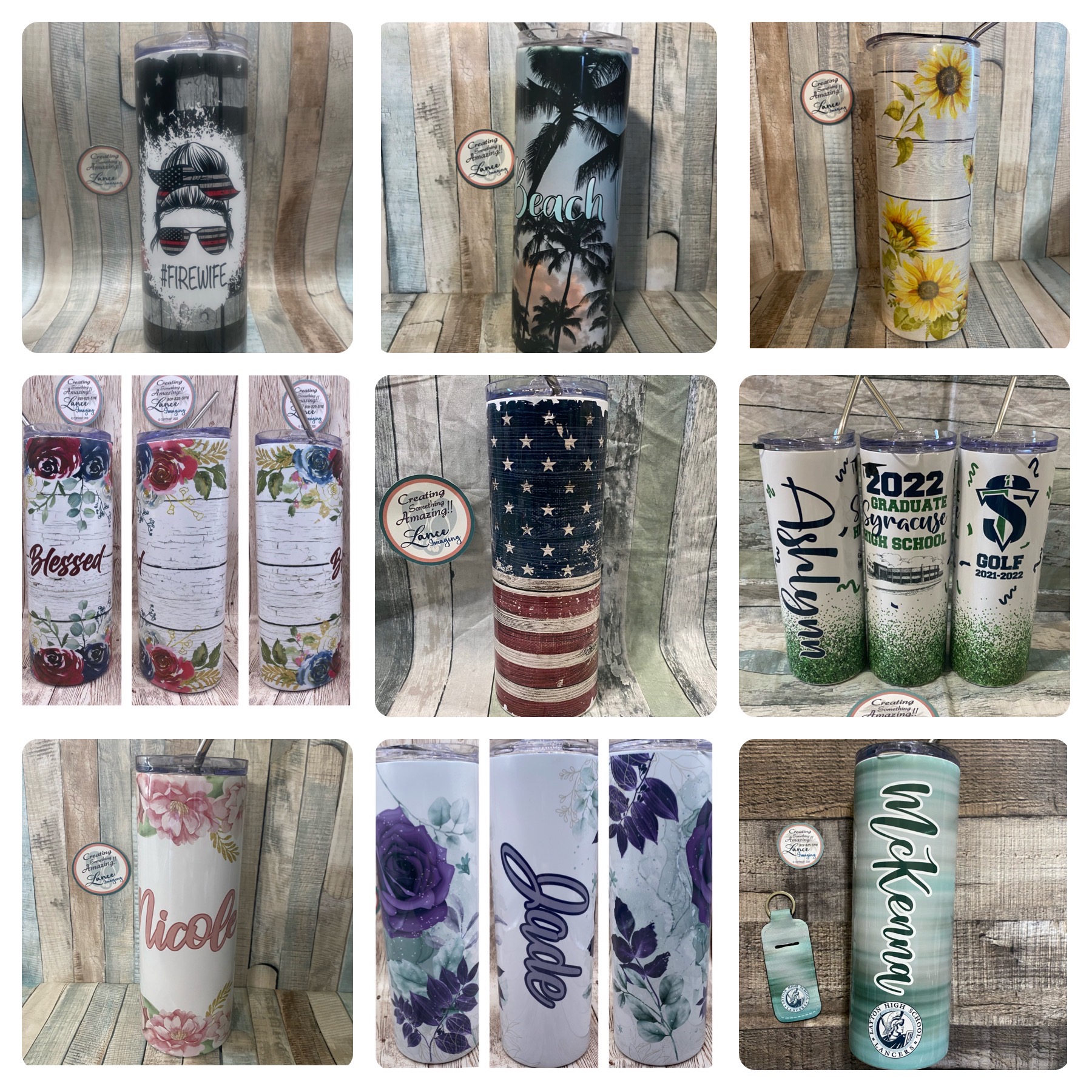 Some of my favorite cups made with sublimation printing