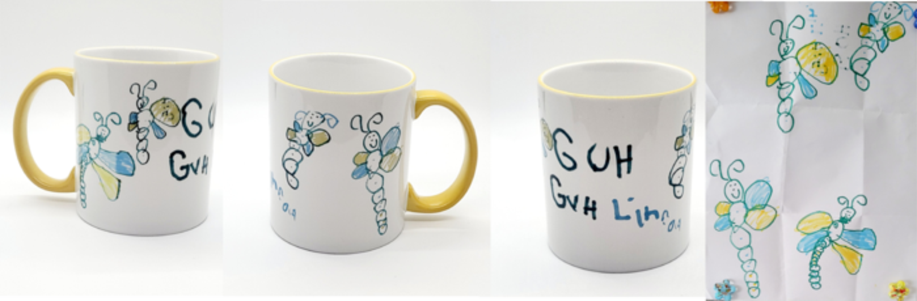 Lincoln's artwork for Guh Guh on my mug (quarterly contest) made with sublimation printing