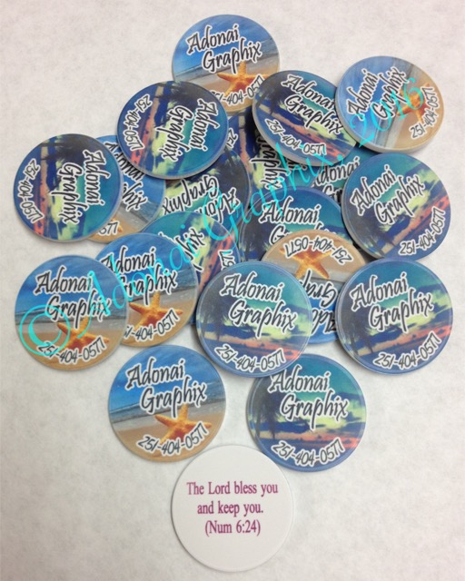 Blessing Tokens made with sublimation printing