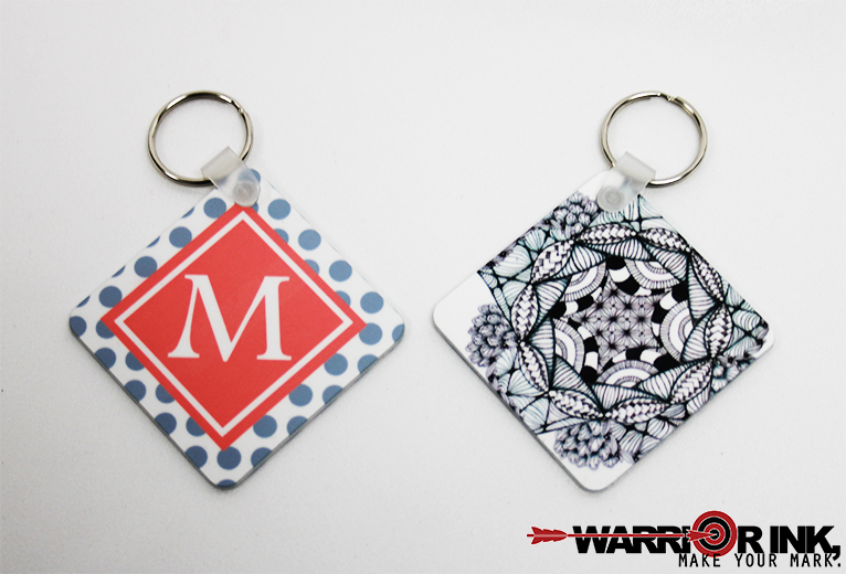 Keychains made with sublimation printing