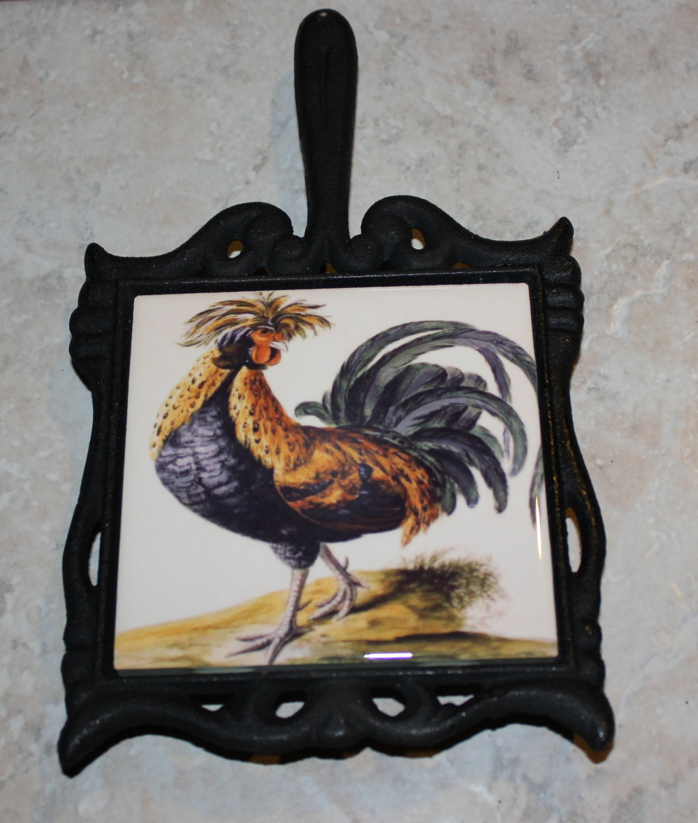 rooster trivets made with sublimation printing