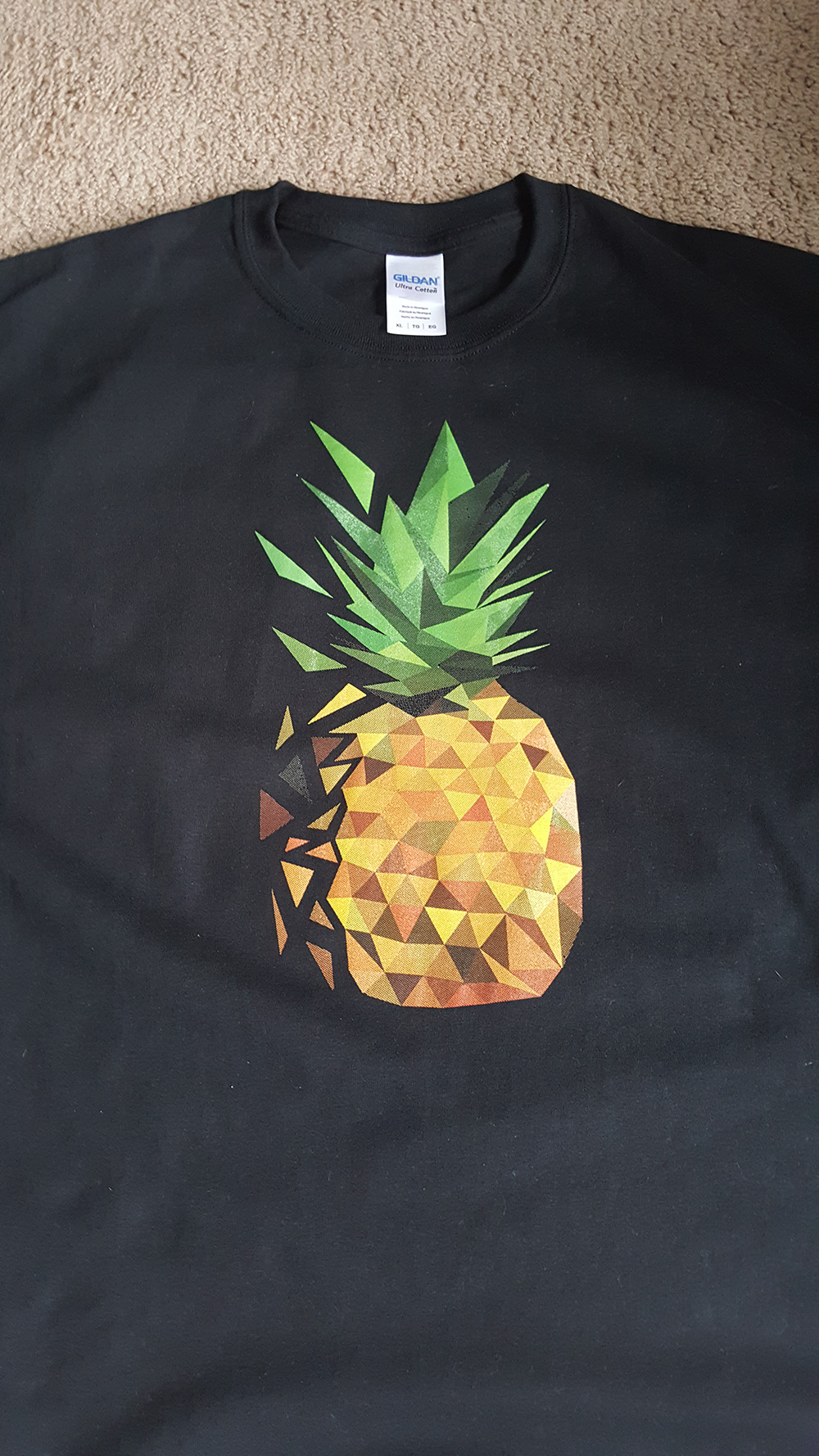 Pineapple Shirt made with sublimation printing