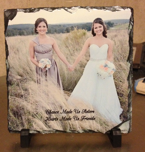 Sister slate made with sublimation printing