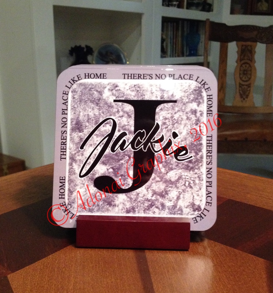 Personalized Coasters made with sublimation printing