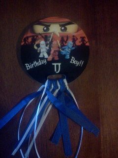 birthday pin made with sublimation printing