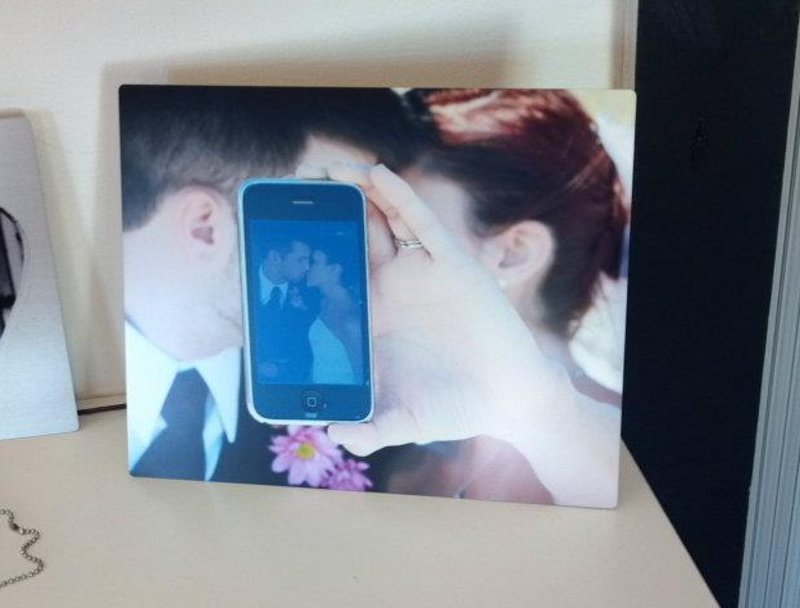 ChromaLuxe iPhone Wedding made with sublimation printing