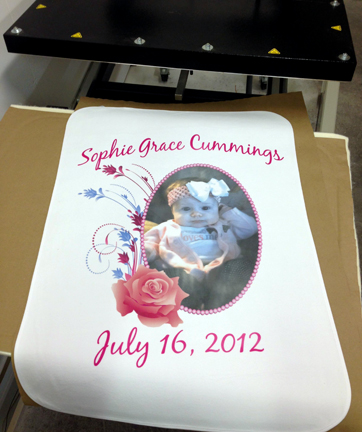 Keepsake Baby Blanket made with sublimation printing