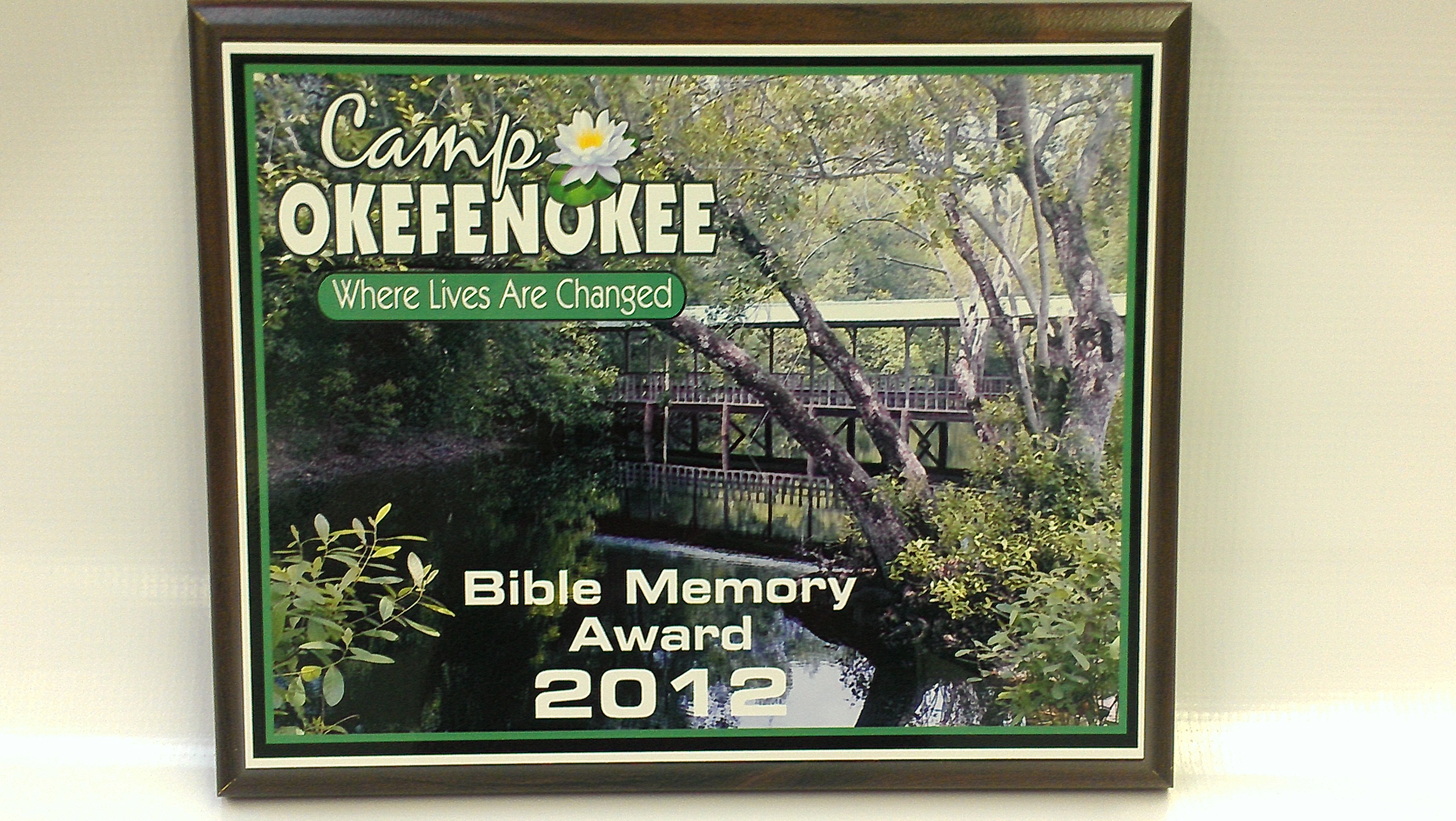 Camp Okefenokee made with sublimation printing