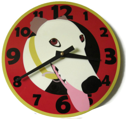 Greyhound Clock made with sublimation printing