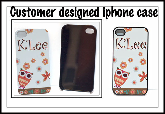 Owl Customer designed iphone made with sublimation printing