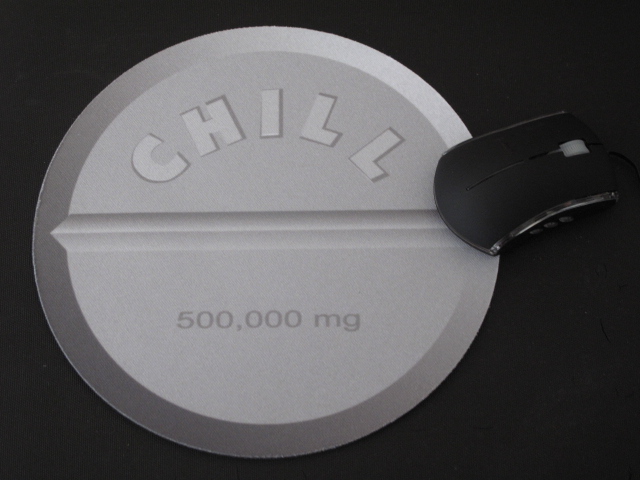 Chill Pill Mouse pad made with sublimation printing