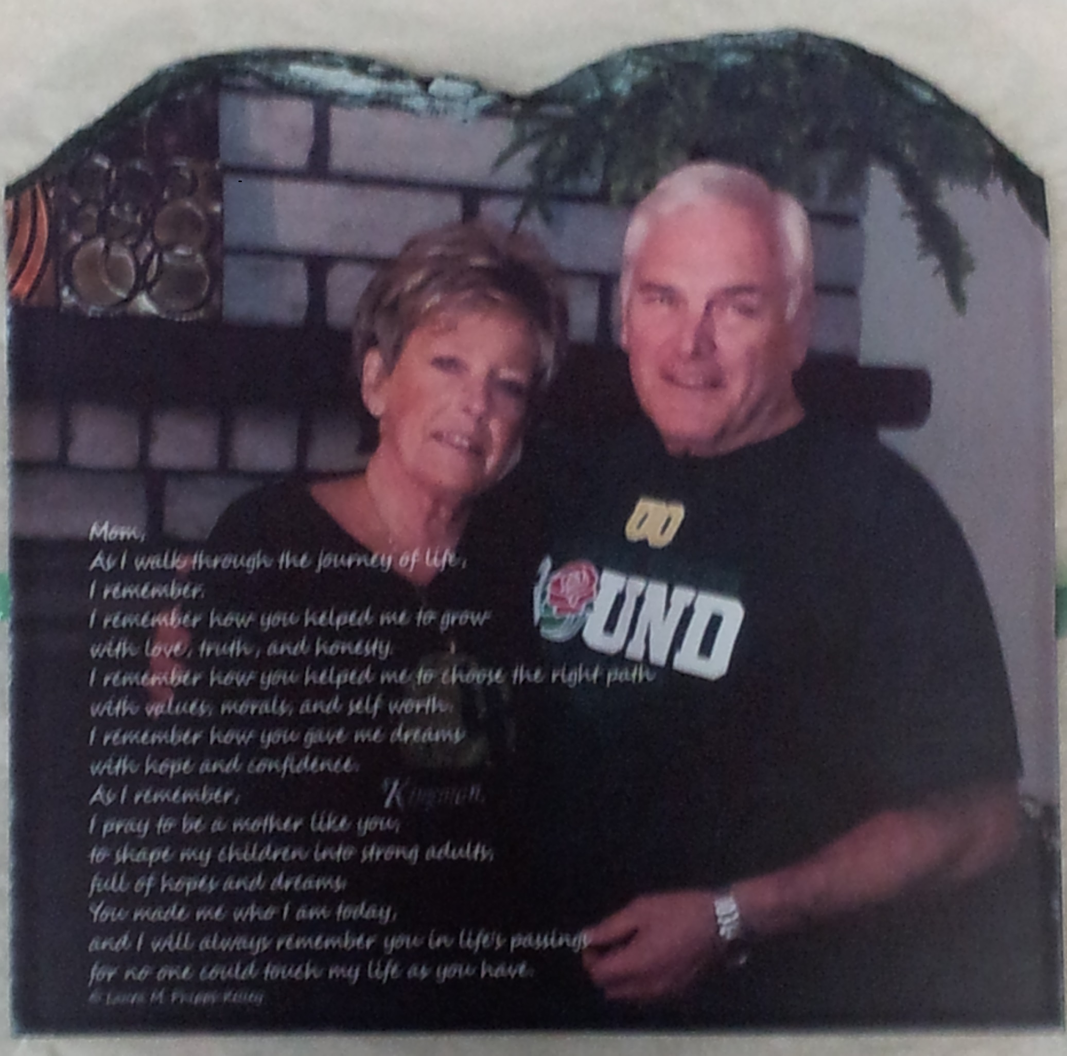 Memorial Sublislate made with sublimation printing