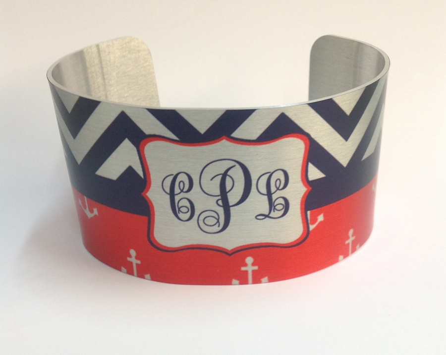 Nautical Cuff made with sublimation printing