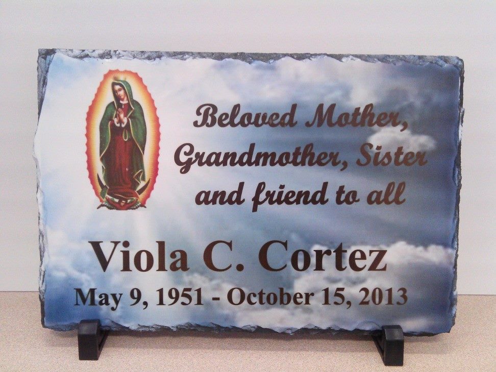 Memorial Stone made with sublimation printing
