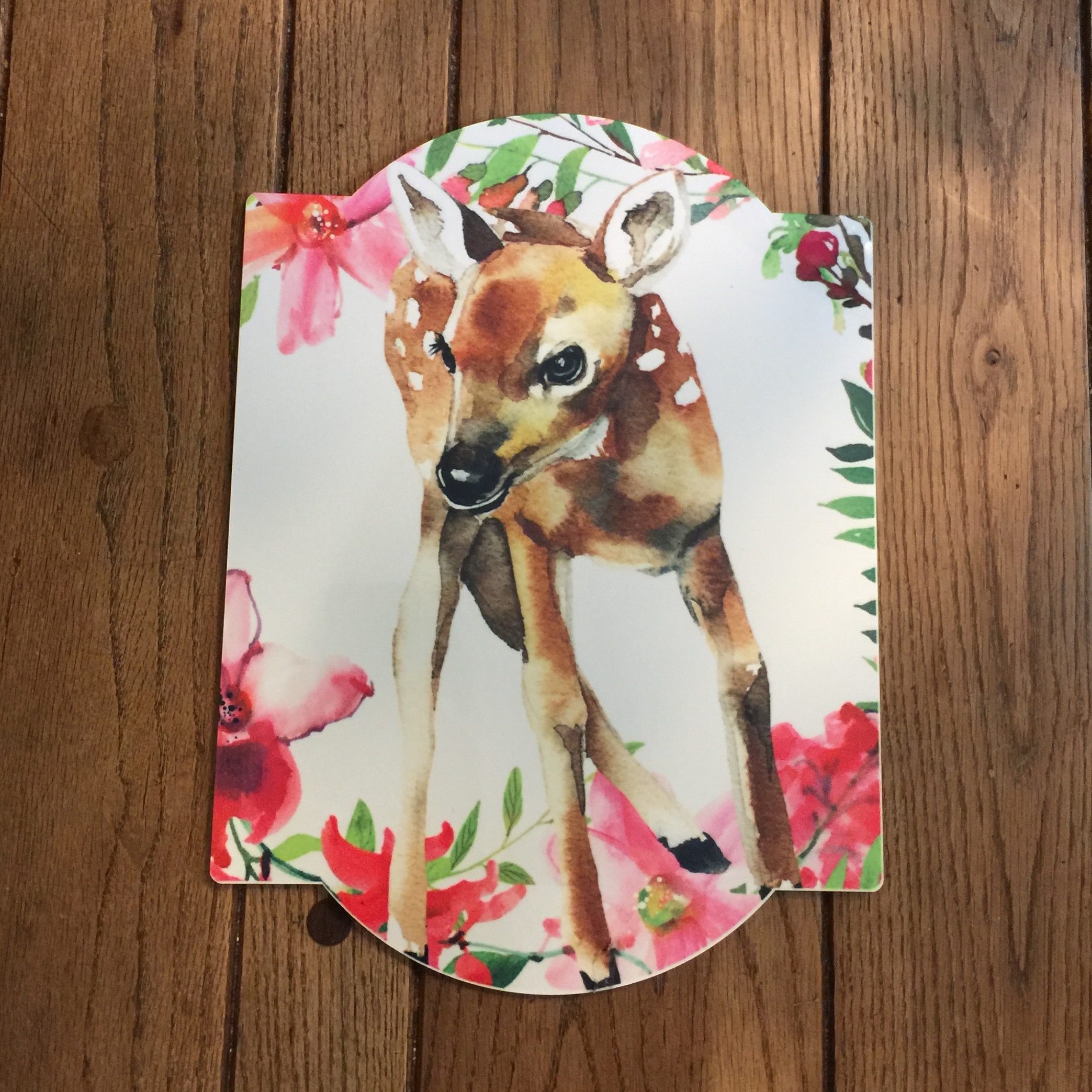 Fawn Traditional Sign made with sublimation printing