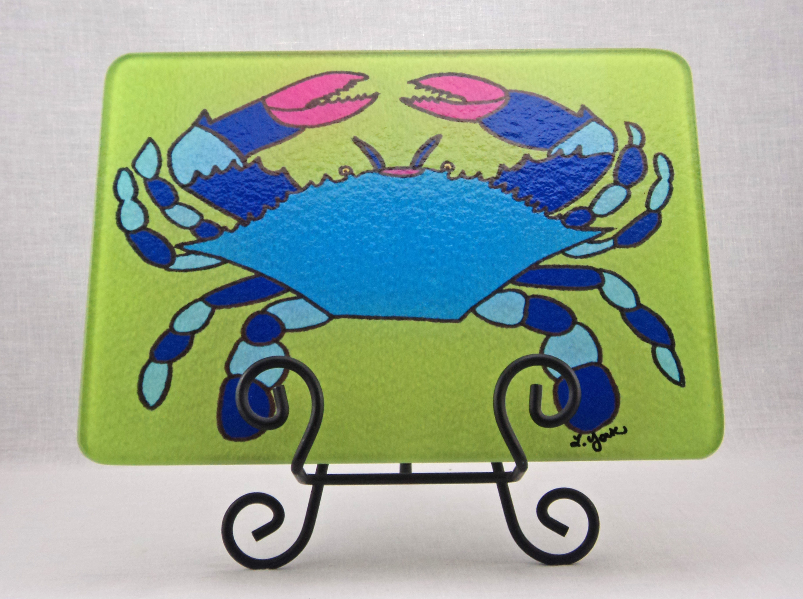 Blue Crab Cutting Board made with sublimation printing