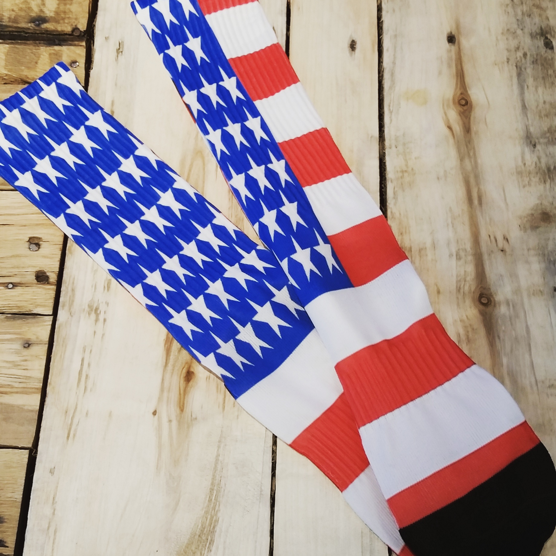 USA Socks made with sublimation printing