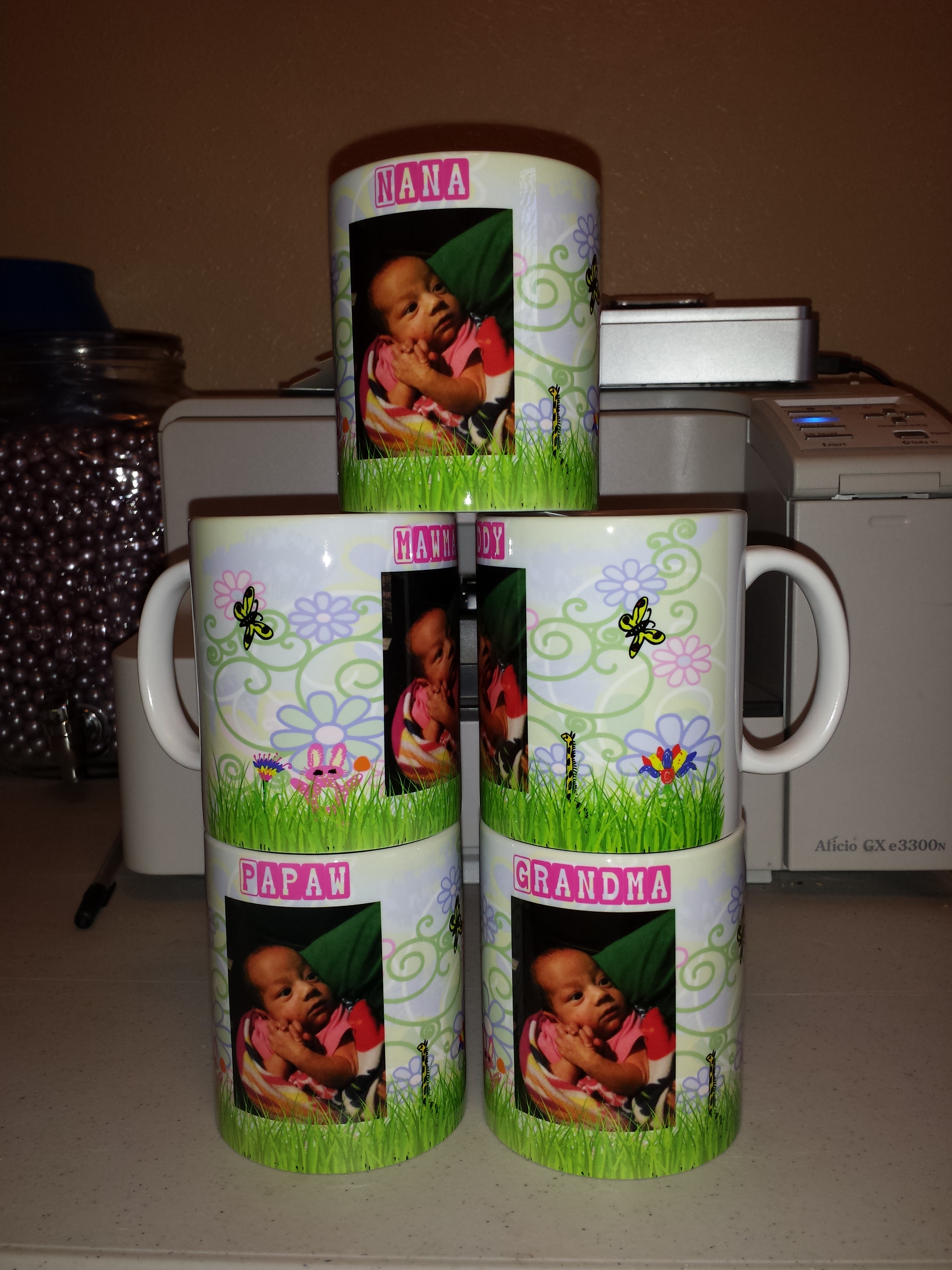 Baby Mugs made with sublimation printing