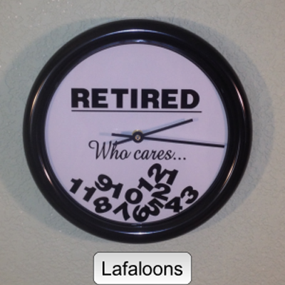 Retired Who Cares made with sublimation printing