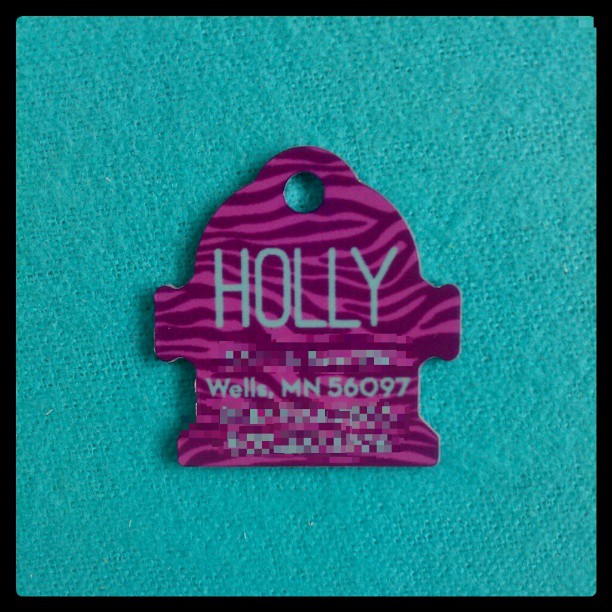 custom pet tag made with sublimation printing
