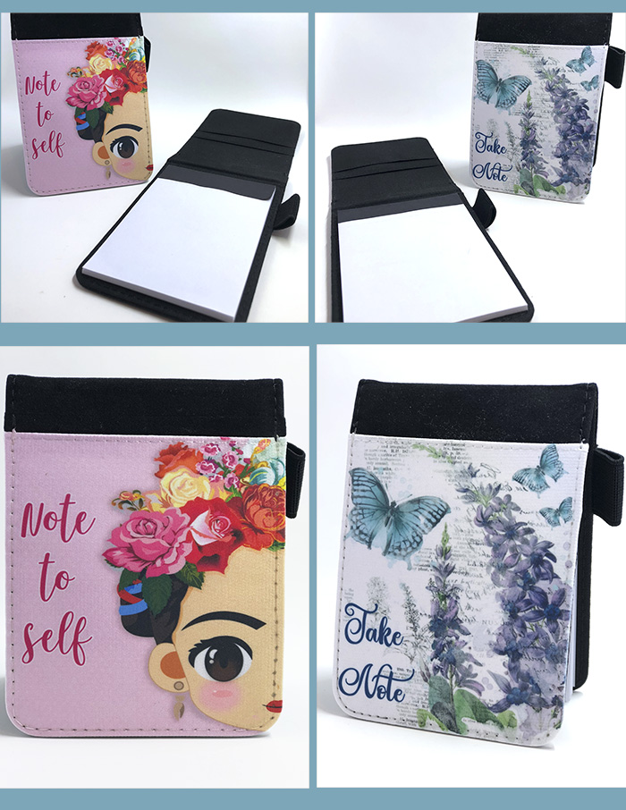 Holiday Stocking Stuffer Notebooks made with sublimation printing