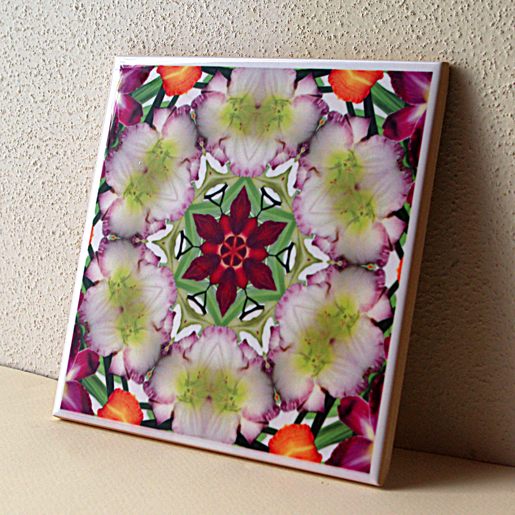 Tiles with flower power made with sublimation printing