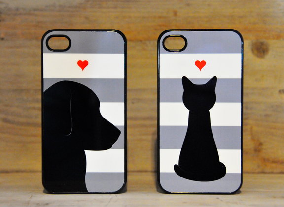 LoveCatandLoveDogiPhone4Case made with sublimation printing