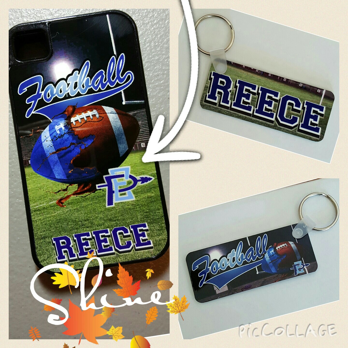 Brookley Cell Cover w/Keychain made with sublimation printing