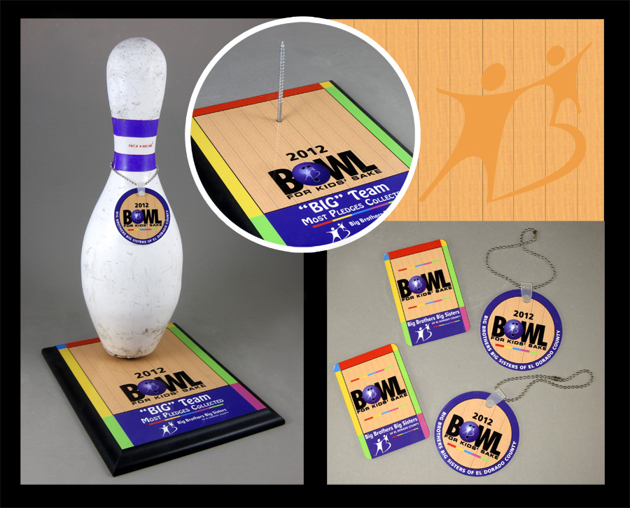 Bowling Awards made with sublimation printing