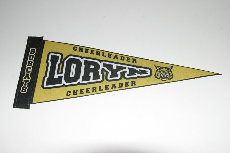 Cheerleader Pennant made with sublimation printing
