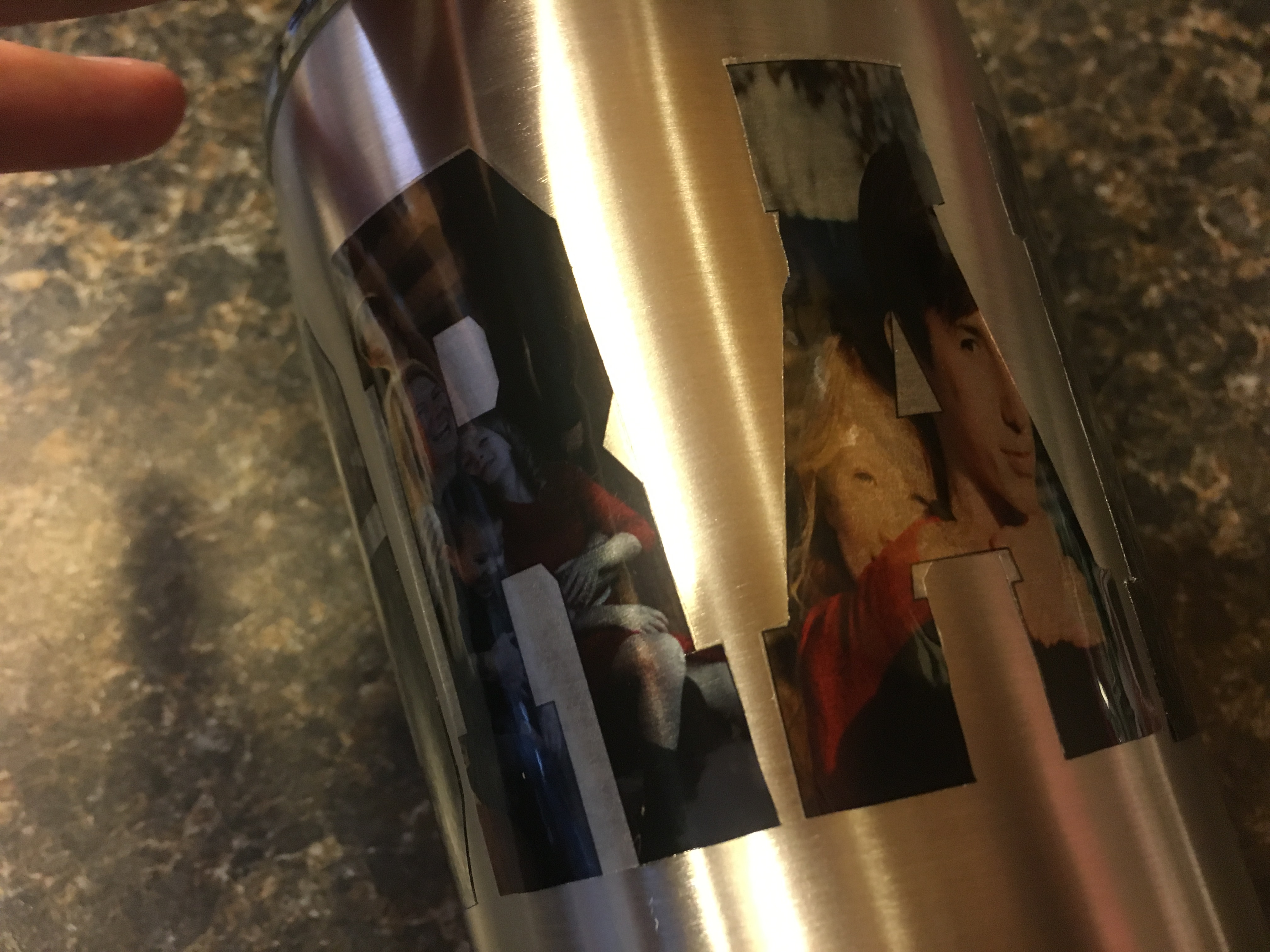Photo Tumbler made with sublimation printing