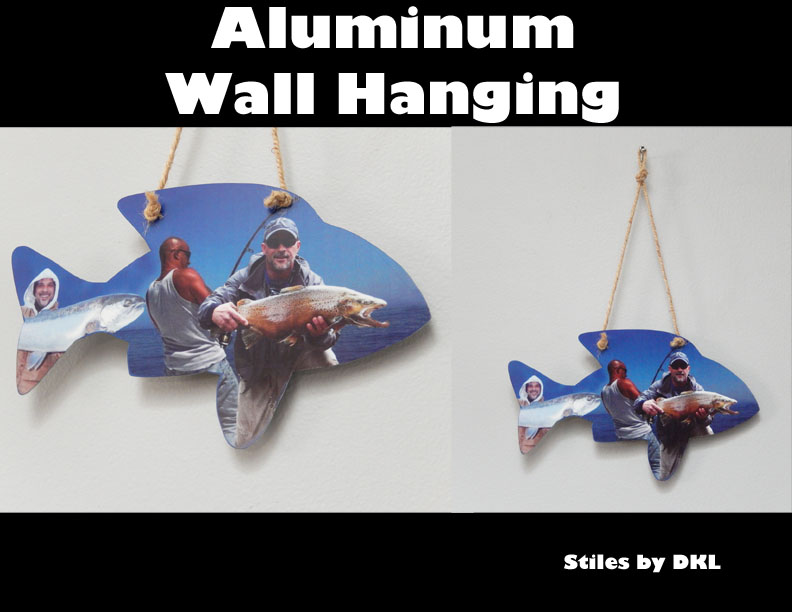 Aluminum fish wall hanging. made with sublimation printing