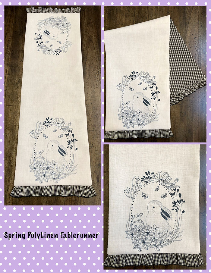 SPRING CONTEST - Spring PolyLinen Tablerunner made with sublimation printing
