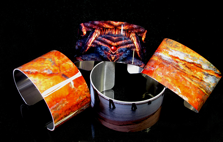 Chromaluxe cuff braclets made with sublimation printing