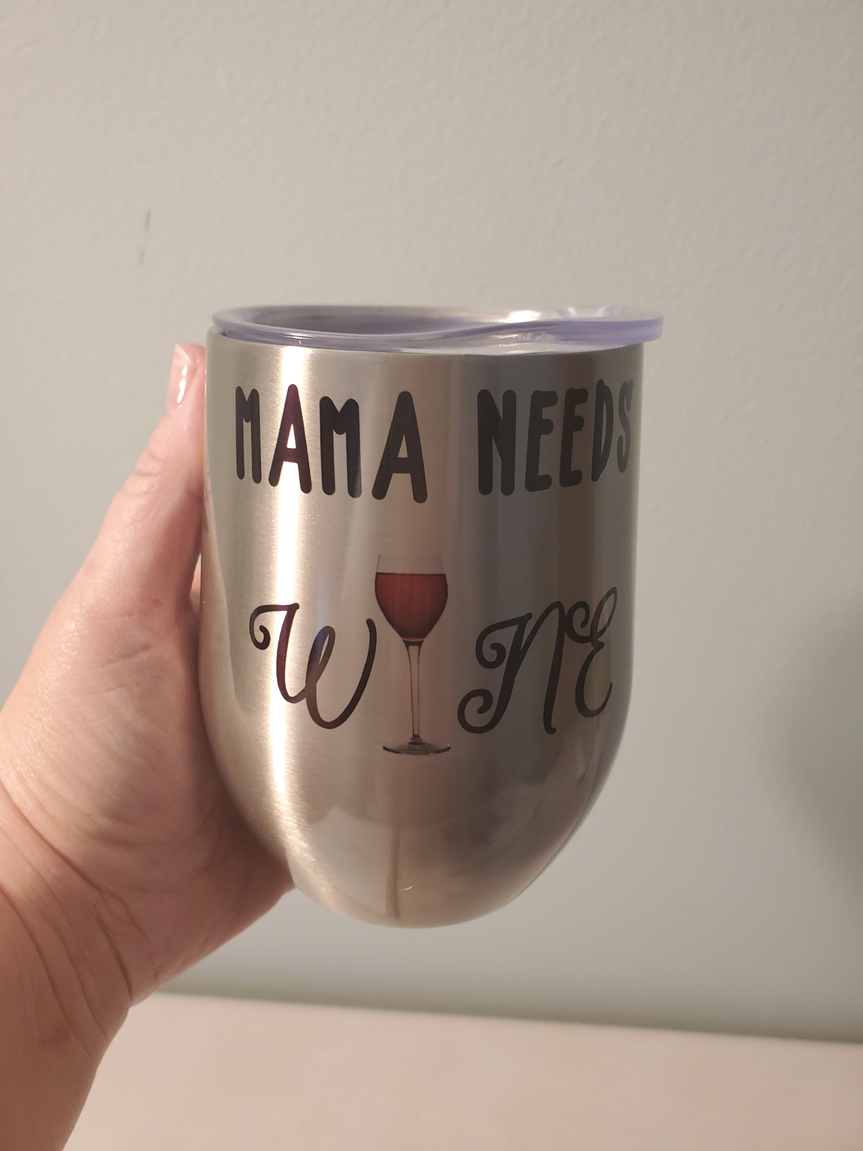 Wine tumbler made with sublimation printing