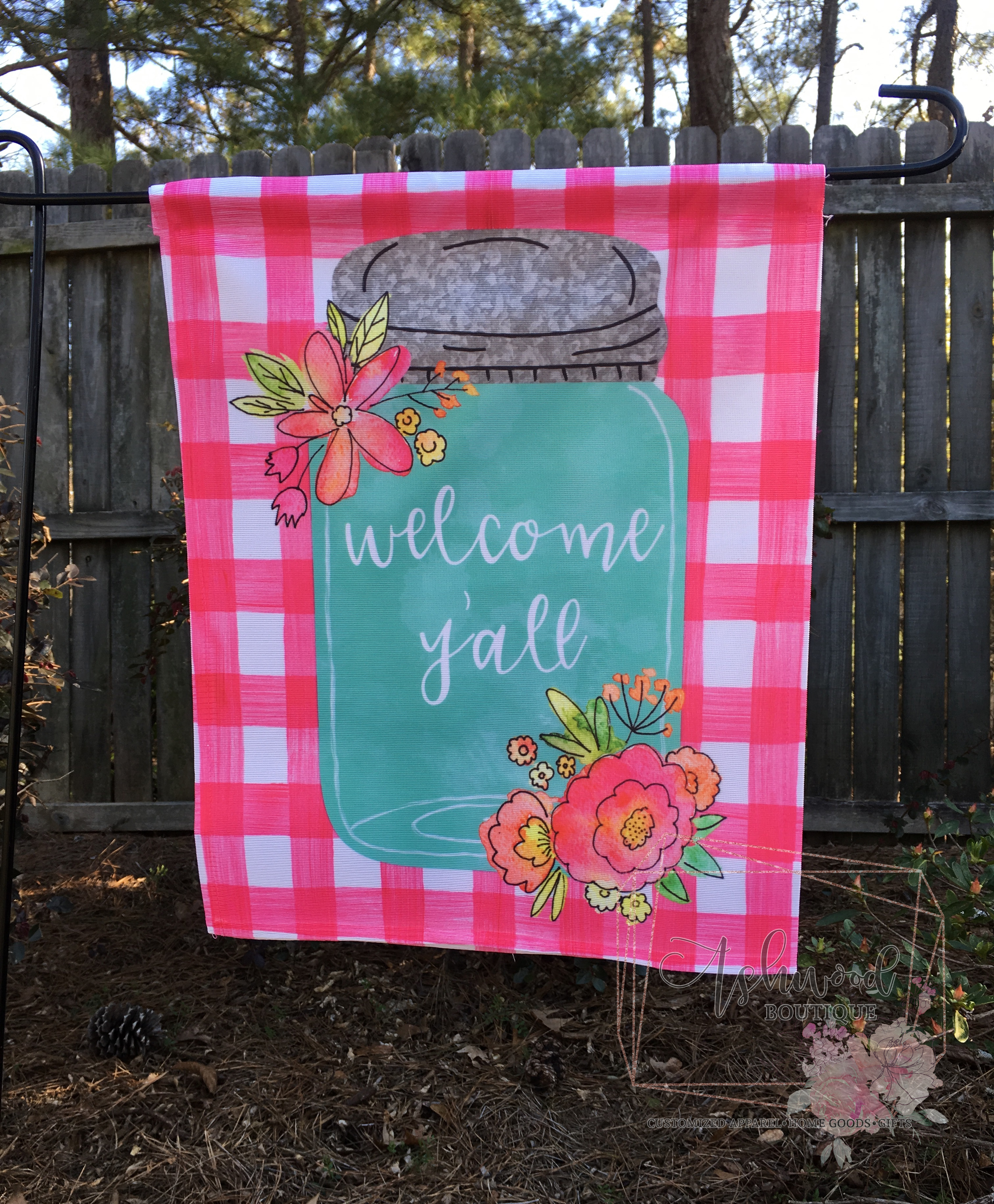 Spring Garden Flag made with sublimation printing