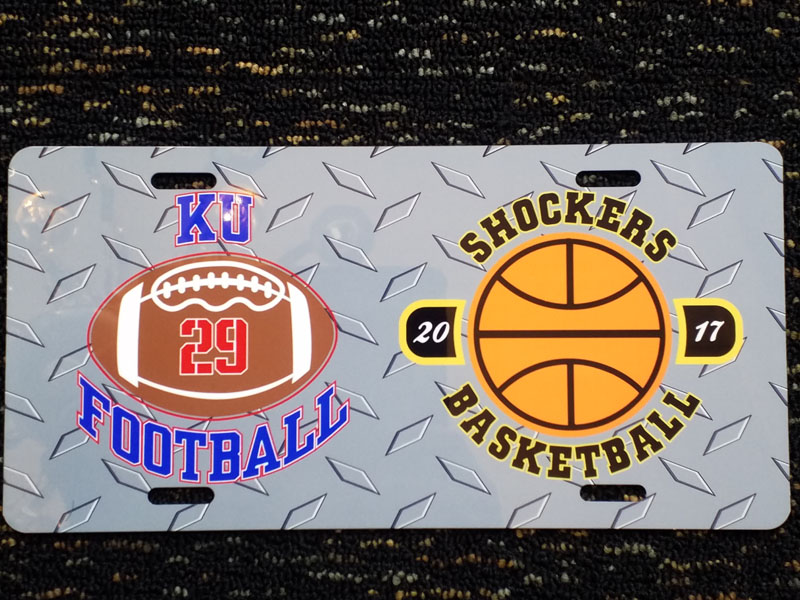 License plate made with sublimation printing