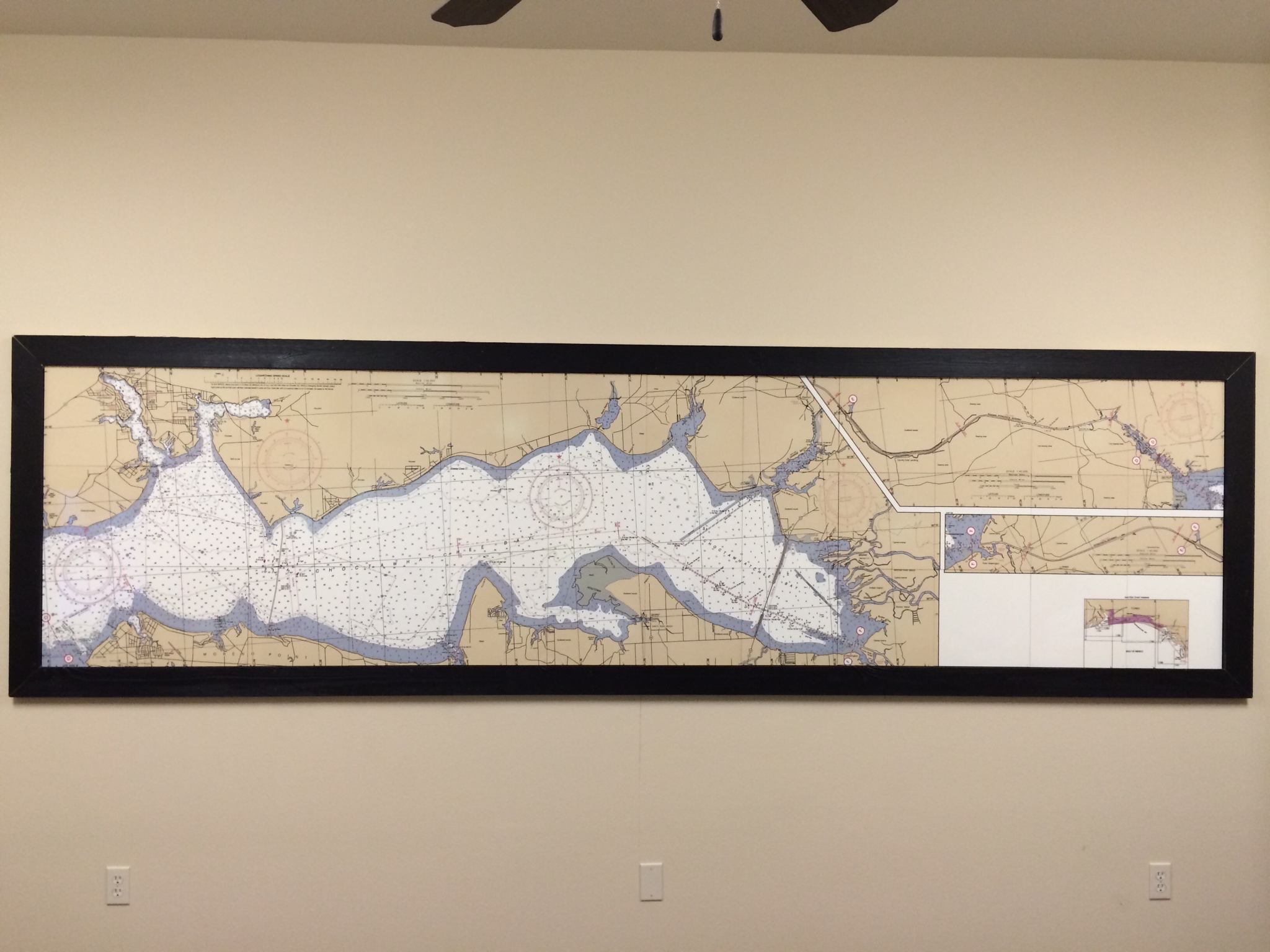 Nautical Map Mural made with sublimation printing