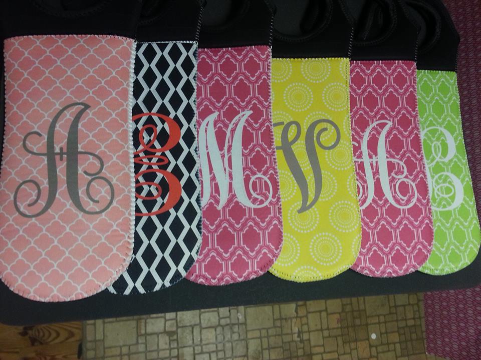 Personalized Wine Totes made with sublimation printing