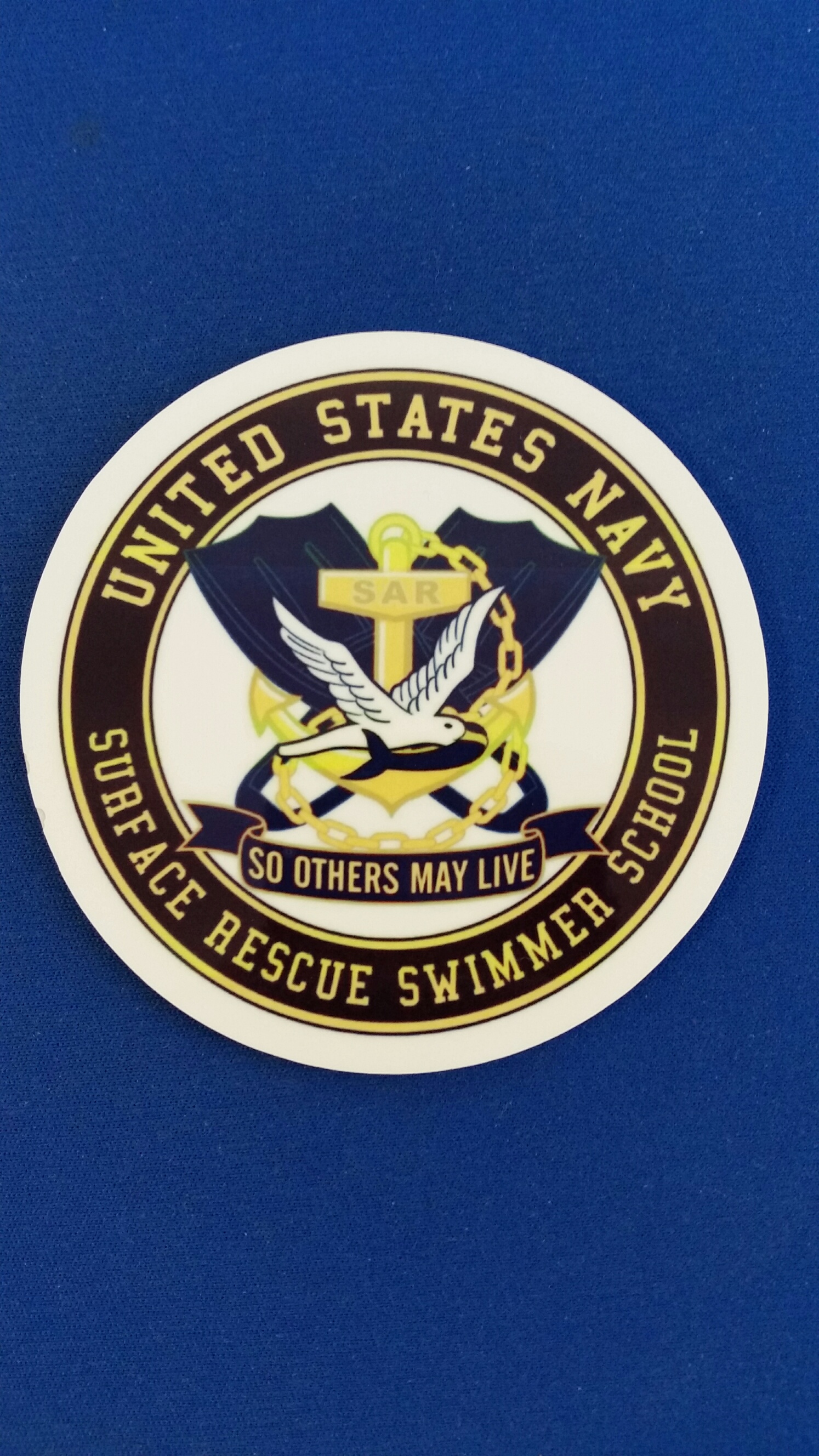 Navy Coaster made with sublimation printing