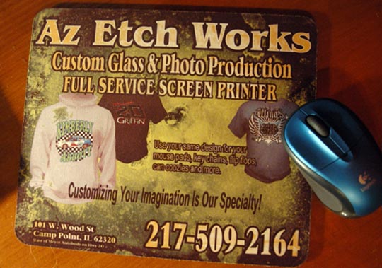 Mouse Pad Advertising made with sublimation printing