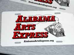 Alabama Arts Express made with sublimation printing
