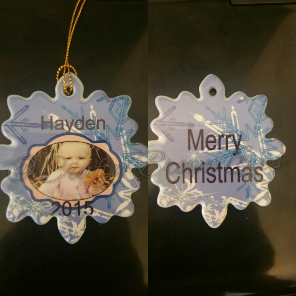 Hayden's Christmas made with sublimation printing